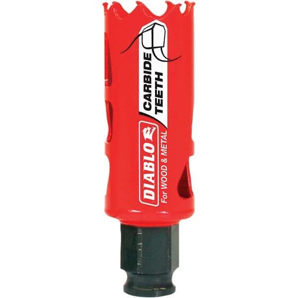 Freud - 1-1/8" Diam, 2-3/8" Cutting Depth, Hole Saw - Carbide-Tipped Saw, Toothed Edge - Apex Tool & Supply