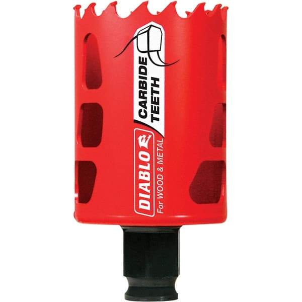 Freud - 1-7/8" Diam, 2-3/8" Cutting Depth, Hole Saw - Carbide-Tipped Saw, Toothed Edge - Apex Tool & Supply