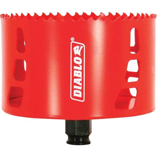 Freud - 4-1/4" Diam, 2-3/8" Cutting Depth, Hole Saw - Bi-Metal Saw, Toothed Edge - Apex Tool & Supply
