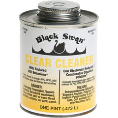 Black Swan - 1 Pt All-Purpose Cleaner - Clear, Use with ABS, PVC & CPVC up to 6" Diam - Apex Tool & Supply