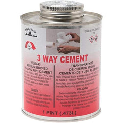 Black Swan - 1 Pt Medium Bodied Cement - Clear, Use with ABS, PVC & CPVC up to 6" Diam - Apex Tool & Supply