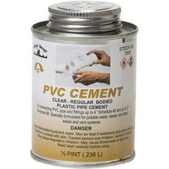 Black Swan - 1/2 Pt Regular Bodied Cement - Clear, Use with PVC - Apex Tool & Supply