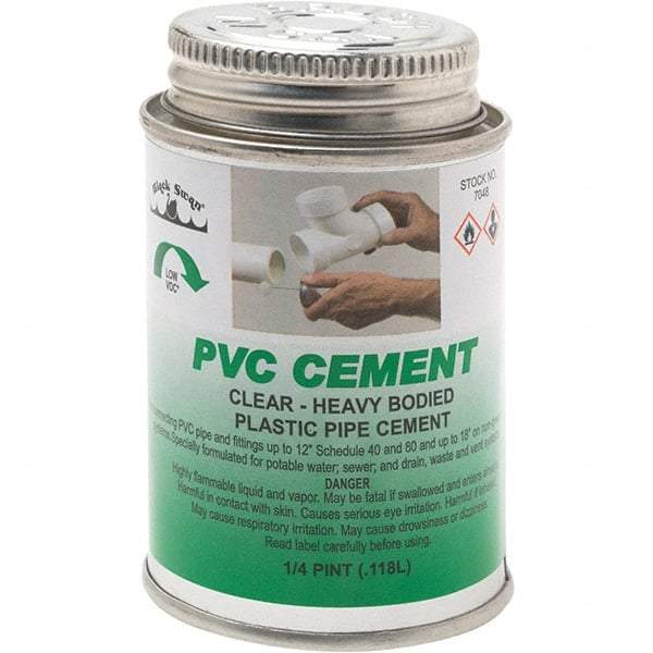 Black Swan - 1/4 Pt Heavy Duty Cement - Clear, Use with PVC - Apex Tool & Supply