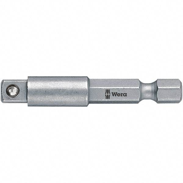 Wera - Socket Adapters & Universal Joints Type: Square-Drive to Hex Bit Adapter Male Size: 1/4 - Apex Tool & Supply