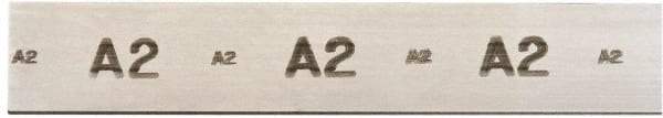 Starrett - 36 Inch Long x 3 Inch Wide x 5/8 Inch Thick, Tool Steel Air Hardening Flat Stock - + 0.25 Inch Long Tolerance, + 0.000-0.005 Inch Wide Tolerance, +/- 0.001 Inch Thickness Tolerance, +/- 0.001 Inch Square Tolerance, AISI Type A2 Air Hardening - Apex Tool & Supply