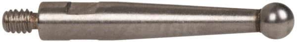 TESA Brown & Sharpe - 2mm Ball Diam, Steel, Ball Test Indicator Contact Point - 1/2" Contact Point Length, Use with Brown & Sharpe BesTest 599 Series - Apex Tool & Supply