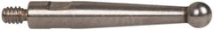 TESA Brown & Sharpe - 2mm Ball Diam, Steel, Ball Test Indicator Contact Point - 1/2" Contact Point Length, Use with Brown & Sharpe BesTest 599 Series - Apex Tool & Supply