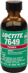 Loctite - 1.75 Fluid Ounce Bottle, Green, Liquid Primer - Series 7649, Hand Tool Removal - Apex Tool & Supply