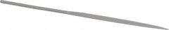 Grobet - 6-1/4" Needle Precision Swiss Pattern Marking File - Round Handle - Apex Tool & Supply