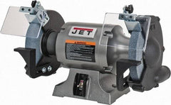 Jet - 8" Wheel Diam x 1" Wheel Width, 1 hp Grinder - 5/8" Arbor Hole Diam, 1 Phase, 3,450 Max RPM, 115 Volts - Apex Tool & Supply