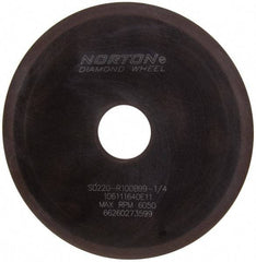 Norton - 6" Diam x 1-1/4" Hole x 1/16" Thick, 220 Grit Surface Grinding Wheel - Diamond, Type 1A1, Very Fine Grade, Resinoid Bond - Apex Tool & Supply