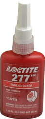 Loctite - 50 mL Bottle, Red, High Strength Liquid Threadlocker - Series 277, 24 hr Full Cure Time, Hand Tool, Heat Removal - Apex Tool & Supply