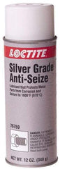 Loctite - 12 oz Aerosol High Temperature Anti-Seize Lubricant - Silver Colored, 1,600°F, Silver Colored, Water Resistant - Apex Tool & Supply