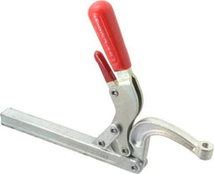 De-Sta-Co - 3558.58 N Load Capacity, 2.72" Throat Depth, 10.86" OAL, Carbon Steel, Hold Down Plier Clamp - M10 Spindle, Red Handle, Spindle End - Apex Tool & Supply