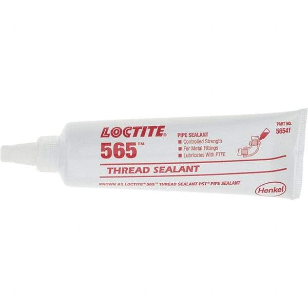 Loctite - 250 mL, White, Thread Sealant - Series 565 - Apex Tool & Supply