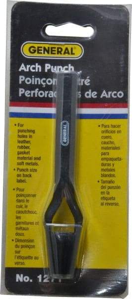 General - 3/8" Arch Punch - 4-1/2" OAL, Steel - Apex Tool & Supply