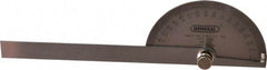 General - 6 Inch Long Blade, 180° Max Measurement, 1° Dial Graduation, Round Head Protractor - Accuracy Up to 1°, 0 to 180 Dial Range - Apex Tool & Supply