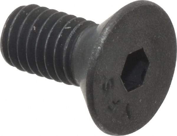Value Collection - #8-36 UNF Hex Socket Drive, Flat Screw - Alloy Steel, Black Oxide Finish, Fully Threaded, 3/8" OAL - Apex Tool & Supply