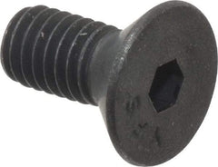 Value Collection - #8-36 UNF Hex Socket Drive, Flat Screw - Alloy Steel, Black Oxide Finish, Fully Threaded, 3/8" OAL - Apex Tool & Supply