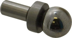 Jergens - 12.7mm Ball Diam, 6.34mm Shank Diam, Stainless Steel Checking Tooling Ball - 0.94" Ball Center to Shank Bottom, 0.4" Ball Center to Shoulder Bottom, with Shoulder, Breakaway - Apex Tool & Supply
