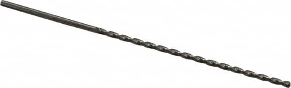 Taper Length Drill Bit: 0.0610″ Dia, 130 ° Bright/Uncoated, 1.9688″ Flute Length, RH Cut, Parabolic Flute, Cylindrical Shank, Series 535