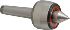 Rohm - MT3 Taper Shank, 2.362" Head Diam 500 Lb Capacity Live Center - 5,000 Max RPM, 1.661" Head Length, 63/64" Point Diam, 1.221" Point Len, 1,100 Lb Max Workpc, 6.319" OAL, Standard Point - Apex Tool & Supply