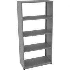 Tennsco - 5 Shelf Starter Open Steel Shelving - 36" Wide x 76" High x 18" Deep, Medium Gray - Apex Tool & Supply