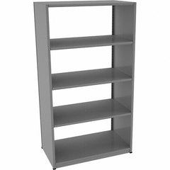 Tennsco - 5 Shelf Starter Open Steel Shelving - 42" Wide x 76" High x 24" Deep, Medium Gray - Apex Tool & Supply