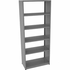 Tennsco - 6 Shelf Starter Open Steel Shelving - 36" Wide x 88" High x 18" Deep, Medium Gray - Apex Tool & Supply