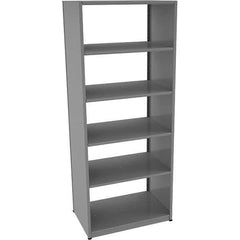 Tennsco - 6 Shelf Starter Open Steel Shelving - 36" Wide x 88" High x 24" Deep, Medium Gray - Apex Tool & Supply