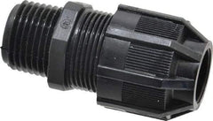 Thomas & Betts - 1/8 to 3/8" Cable Capacity, Liquidtight, Straight Strain Relief Cord Grip - 1/2 NPT Thread, 2-1/8" Long, Nylon - Apex Tool & Supply