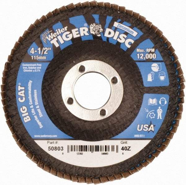 Weiler - Flap Disc - Phenolic Backing, Arbor Attaching System - Apex Tool & Supply