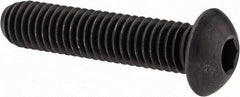 Value Collection - 3/8-16 UNC Hex Socket Drive, Button Screw - Alloy Steel, Black Oxide Finish, Fully Threaded, 1-3/4" Length Under Head - Apex Tool & Supply