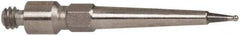 TESA Brown & Sharpe - 0.38mm Ball Diam, Carbide, Ball Test Indicator Contact Point - 1/2" Contact Point Length, Use with Brown & Sharpe BesTest 599 Series - Apex Tool & Supply