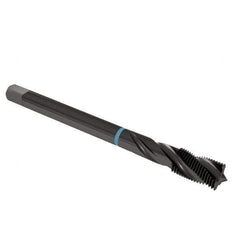 Emuge - M12x1.75 Metric Coarse 3 Flute 6H Modified Bottoming Spiral Flute Tap - Cobalt, Oxide Finish, 110mm OAL, Right Hand Flute, Right Hand Thread, Series Enorm-VA - Apex Tool & Supply