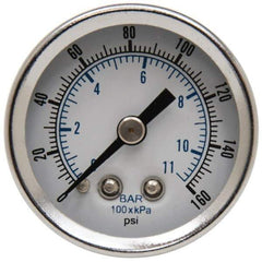 Parker - FRL Pressure Gauge - 1/8" NPT & 0-160 psi - Apex Tool & Supply