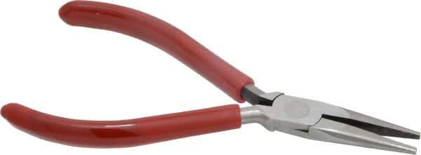 Proto - 4-7/8" OAL, 1-3/16" Jaw Length x 7/16" Jaw Width, Long Nose Needle Nose Pliers - Serrated Jaw, Plastisol Handles - Apex Tool & Supply