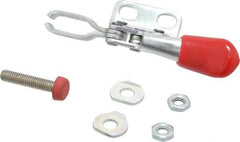 De-Sta-Co - 60 Lb Holding Capacity, Horizontal Handle, Manual Hold Down Toggle Clamp - 80° Handle Movement, 90° Bar Opening, U-Bar, Right Flanged Base, Electro-Plated Zinc, Carbon Steel - Apex Tool & Supply