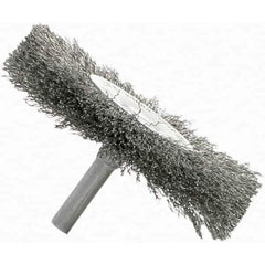 Brush Research Mfg. - 1-1/2" OD, Crimped Carbon Wheel Brush - 1/4" Face Width, 1/4" Trim Length, 25,000 RPM - Apex Tool & Supply