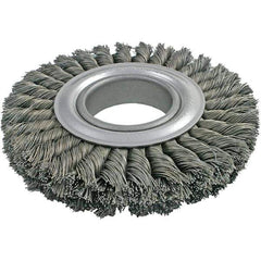 Brush Research Mfg. - 8" OD, 2" Arbor Hole, Crimped Carbon Wheel Brush - 1-1/8" Face Width, 1-3/4" Trim Length, 6,000 RPM - Apex Tool & Supply