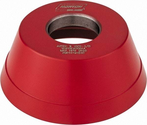 Norton - 3-3/4" Diam, 1-1/4" Hole Size, 1-1/2" Overall Thickness, 150 Grit, Type 11 Tool & Cutter Grinding Wheel - Very Fine Grade, CBN, Resinoid Bond - Apex Tool & Supply