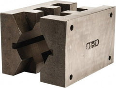 Heinrich - 6" Wide, V-Groove Vise Jaw - Ductile Iron, Fixed Jaw, Compatible with DA-6600-SC Vises - Apex Tool & Supply