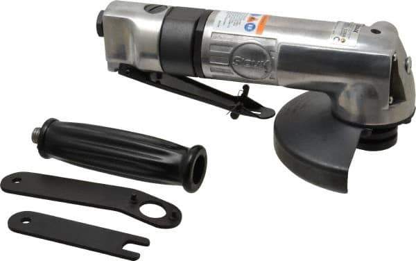 Sioux Tools - 4-1/2" Wheel Diam, 12,000 RPM, Pneumatic Angle & Disc Grinder - 5/8-11 Spindle, 13.2 CFM, Front Exhaust - Apex Tool & Supply