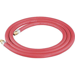 Dynabrade - 3/8" ID x 11/16" OD 8' Long Hose - Male/Male Ends, 90 Working psi, 1/4" Fitting, Red - Apex Tool & Supply
