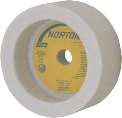 Norton - 3-1/2" Diam, 1/2" Hole Size, 1-1/2" Overall Thickness, 60 Grit, Type 6 Tool & Cutter Grinding Wheel - Medium Grade, Aluminum Oxide, K Hardness, Vitrified Bond, 6,550 RPM - Apex Tool & Supply