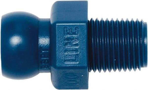 Loc-Line - 1/4" Hose ID, Male to Female Coolant Hose Connector - 1/8" BSPT, For Loc-Line Modular Hose Systems - Apex Tool & Supply