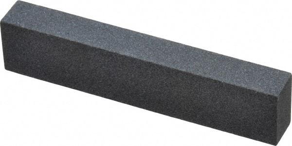 Norton - 3-1/2" Long x 3/4" Wide x 1/2" Thick, Silicon Carbide Sharpening Stone - Rectangle, Medium Grade - Apex Tool & Supply
