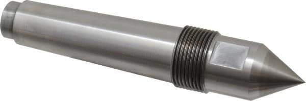 Riten - 1-1/4" Head Diam, Carbide-Tipped Steel Standard Point Solid Dead Center - 4MT Morse Taper, 1-1/4" Point Diam, 2" Point Length, 2-29/32" OAL - Apex Tool & Supply