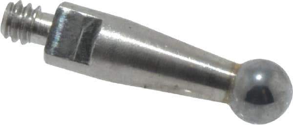 Mitutoyo - 2mm Ball Diam, Carbide, Ball Test Indicator Contact Point - 9.2mm Contact Point Length, Use with Mitutoyo 513 Series Dial Test Indicators - Apex Tool & Supply