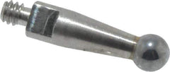 Mitutoyo - 2mm Ball Diam, Carbide, Ball Test Indicator Contact Point - 9.2mm Contact Point Length, Use with Mitutoyo 513 Series Dial Test Indicators - Apex Tool & Supply
